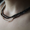 Serpentine Delilah Necklace - Black Pearls & Garnet