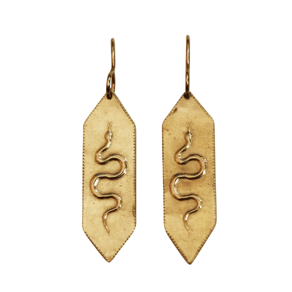 Ancient Honey - Golden Serpent Earrings